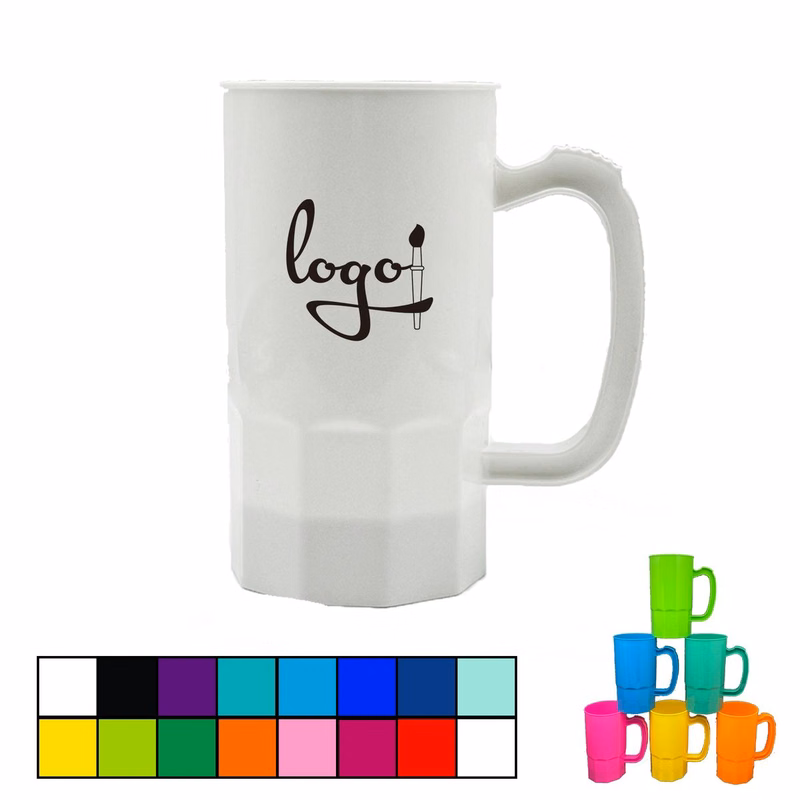 22 OZ Plastic Beer Mug With Handle