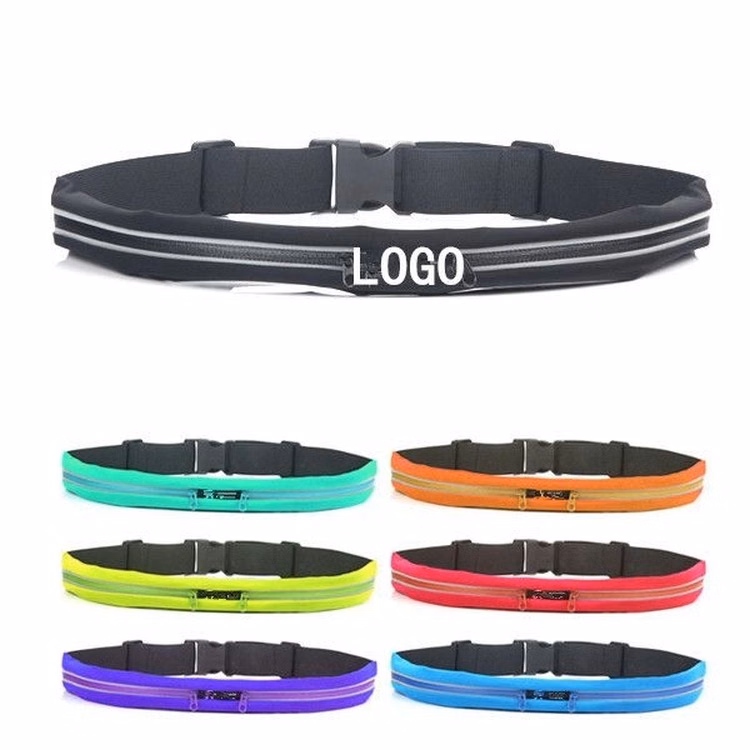 Portable Running Belt with 2 Waterproof Sports Pockets