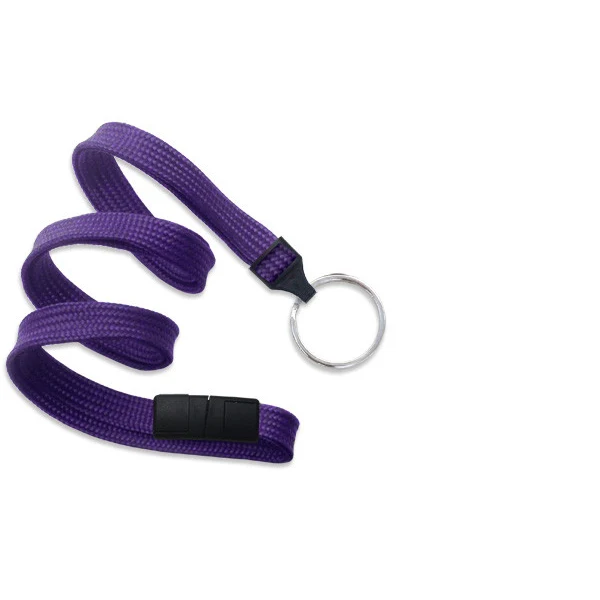 3/8" Breakaway Blank Lanyard w/Split Ring (Purple) 1