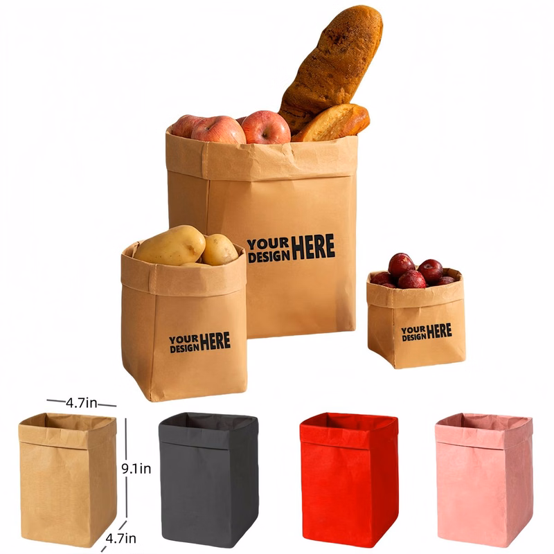 Reusable Multipurpose Kraft Paper Storage Bag
