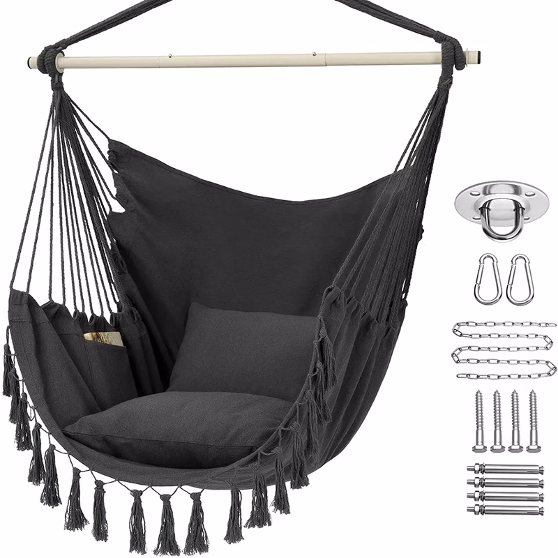 Home Macrame Hanging Hammock Chair