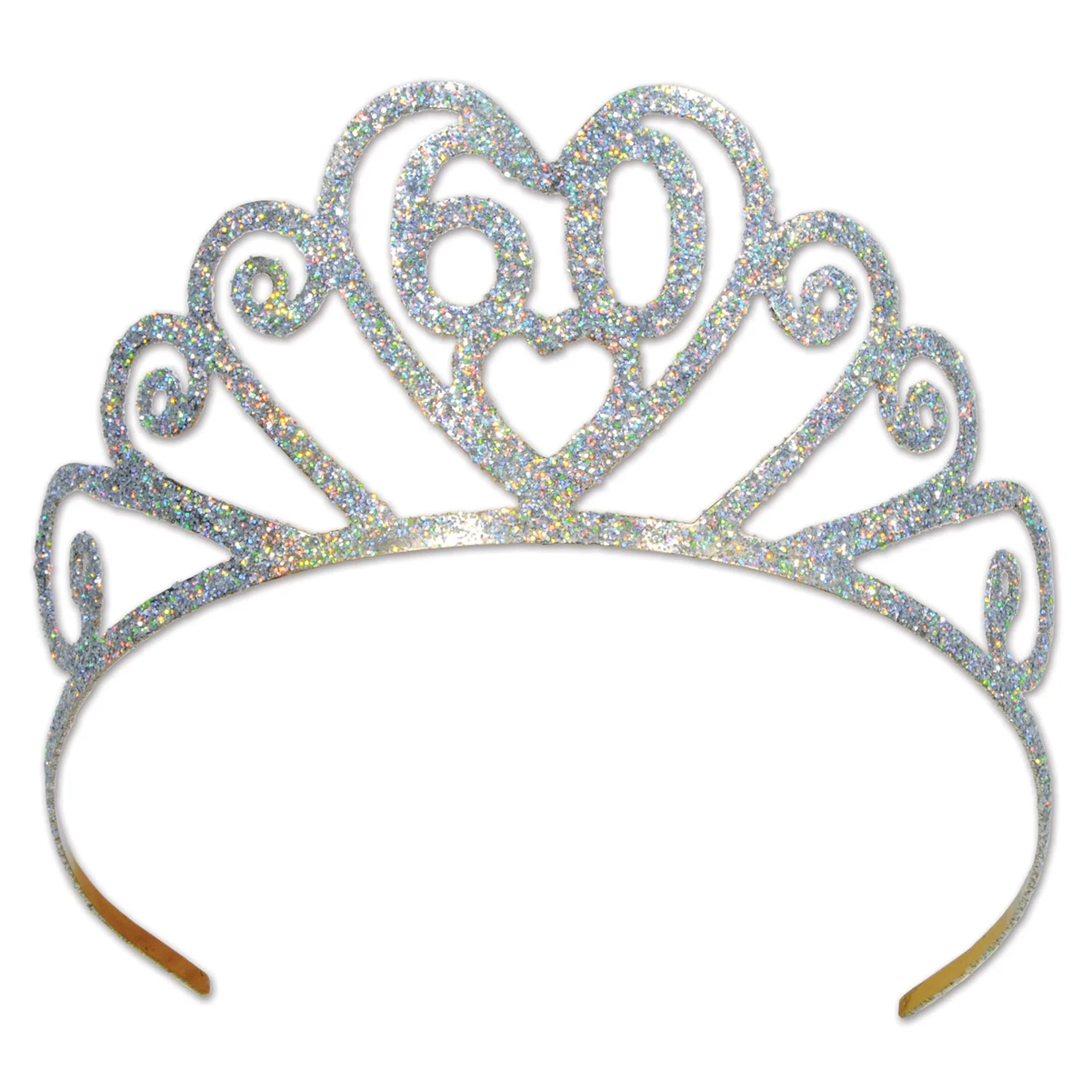 Glittered Metal "60" Tiara 1