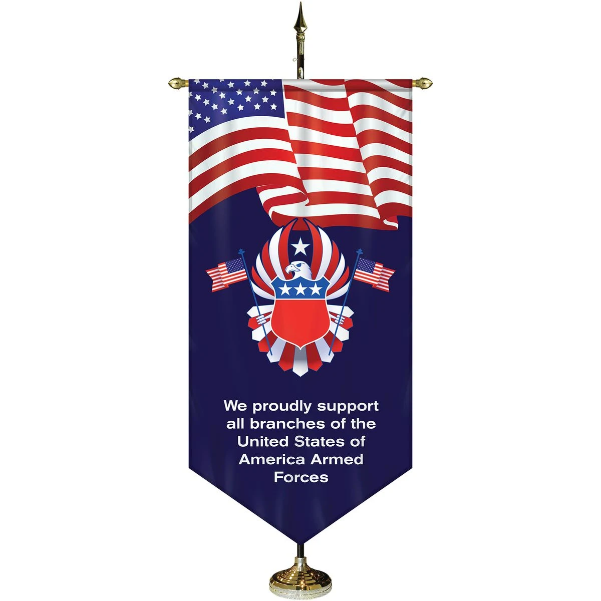 36" x 72" Premium Gonfalon 7' Kit / V-Cut 1