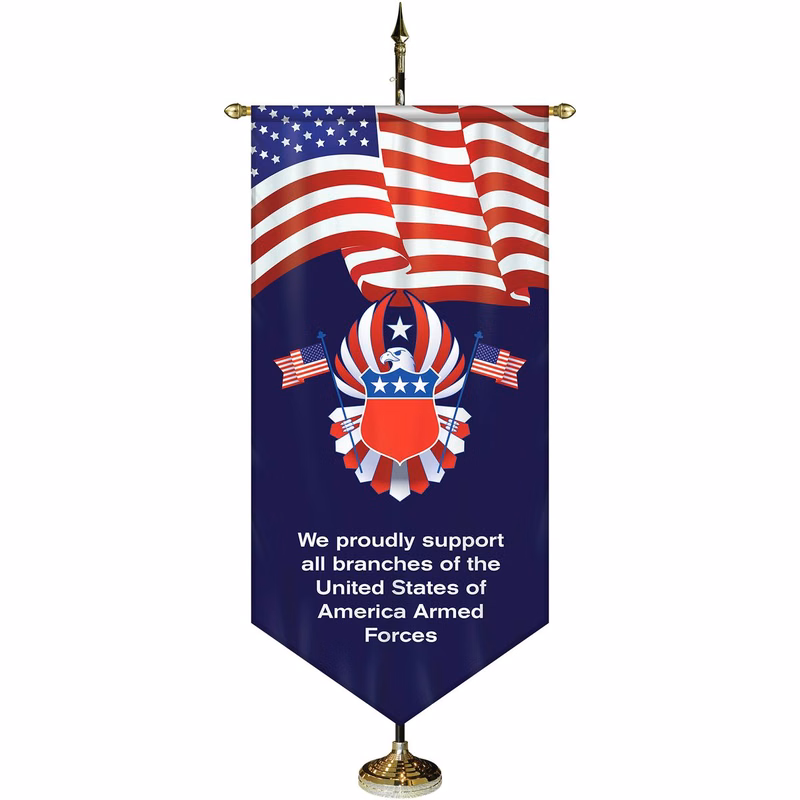 36" x 72" Premium Gonfalon 7' Kit / V-Cut
