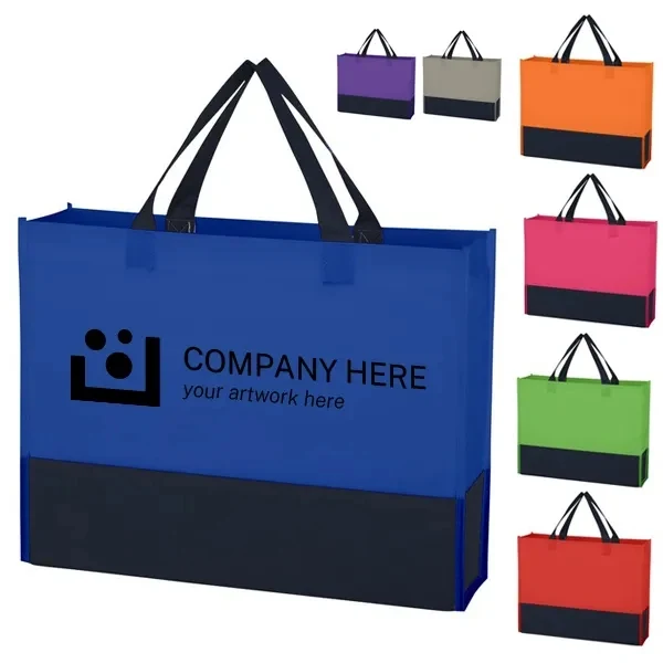 Non-Woven Raven Prism Tote Bag -15x11.5x3.5 1