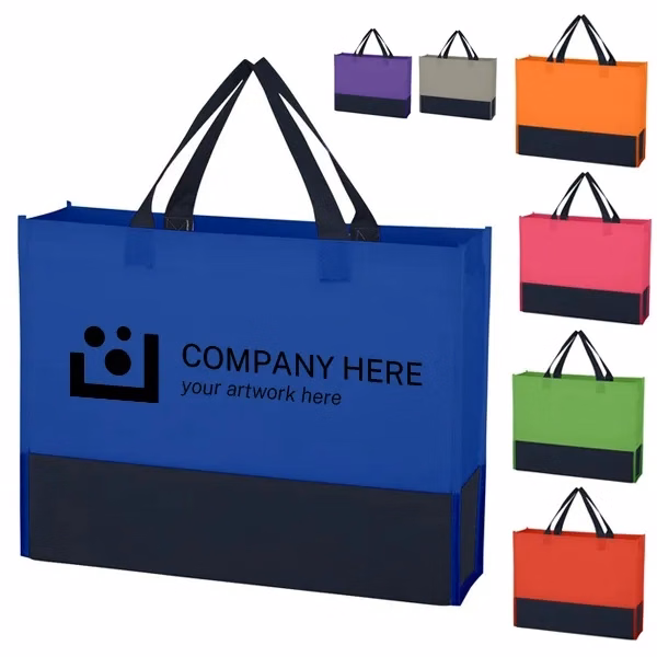 Non-Woven Raven Prism Tote Bag -15x11.5x3.5