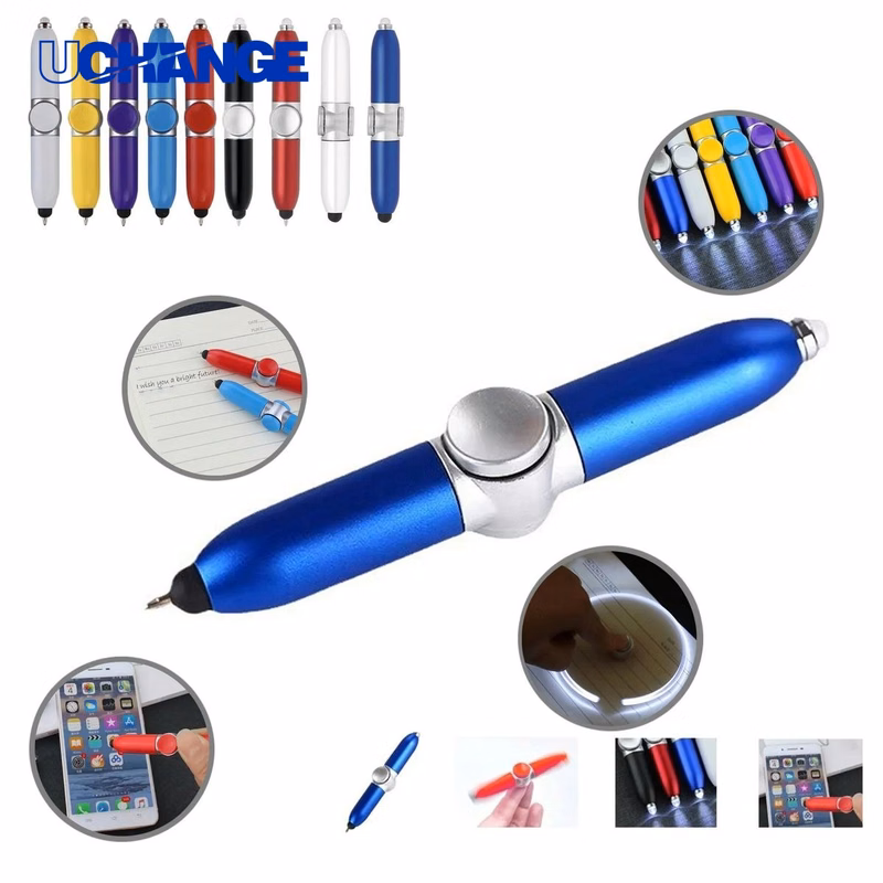 LED Fidget Spinner Stylus Pen for Stress Relief & Writing
