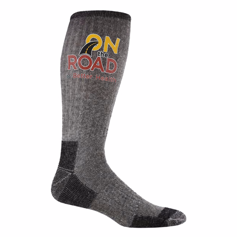Merino Wool Blend Boot Socks with Oversized DTF