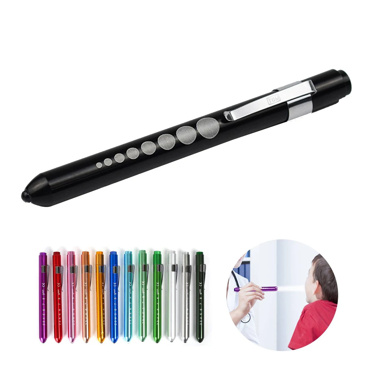 Medical Aluminum Alloy LED White Light Pen Flashlight 1