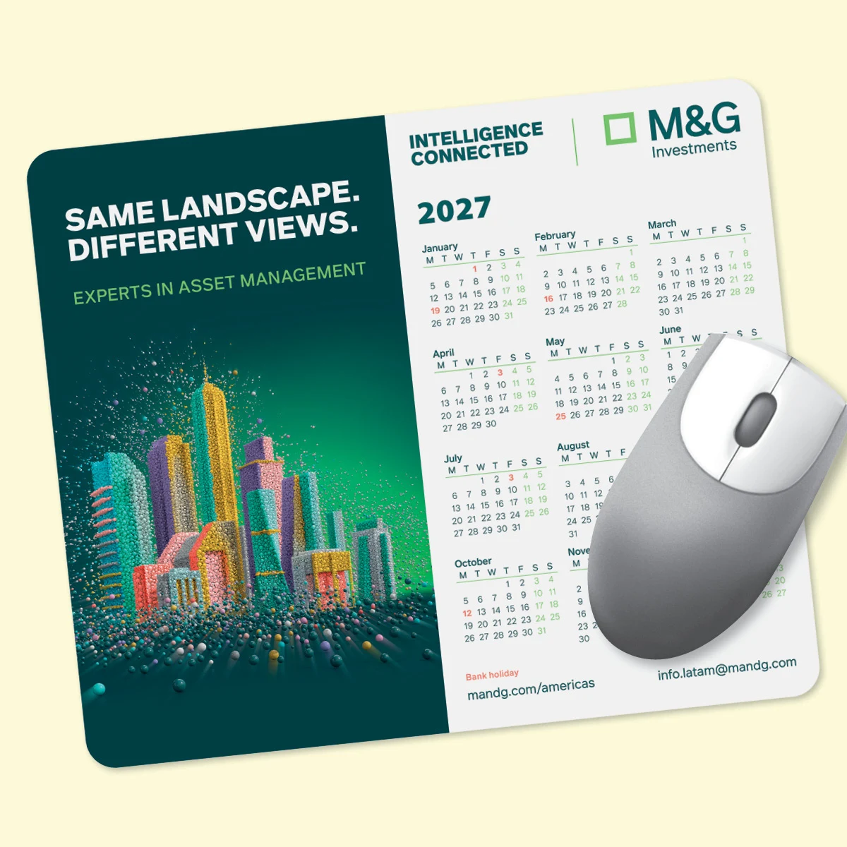 Vynex DuraTec 8"x9.5"x1/8" Hard Surface Calendar Mouse Pad 1