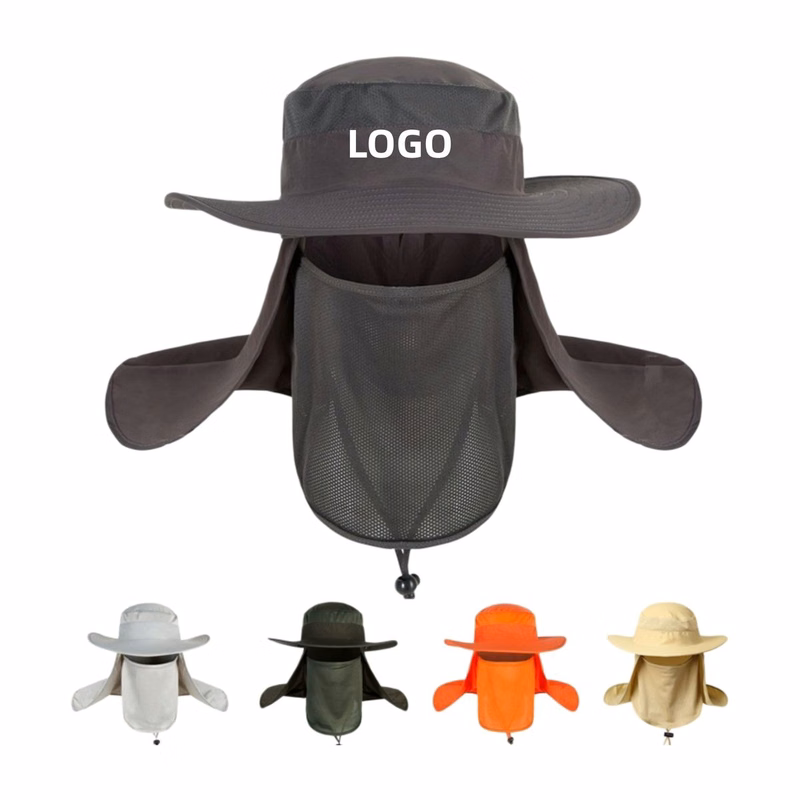 Waterproof Nylon Removable Neck Flap Hat