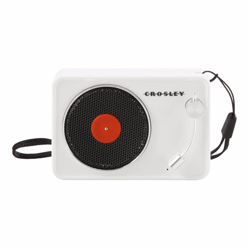 Crosley Mini Turntable Bluetooth Speaker - White