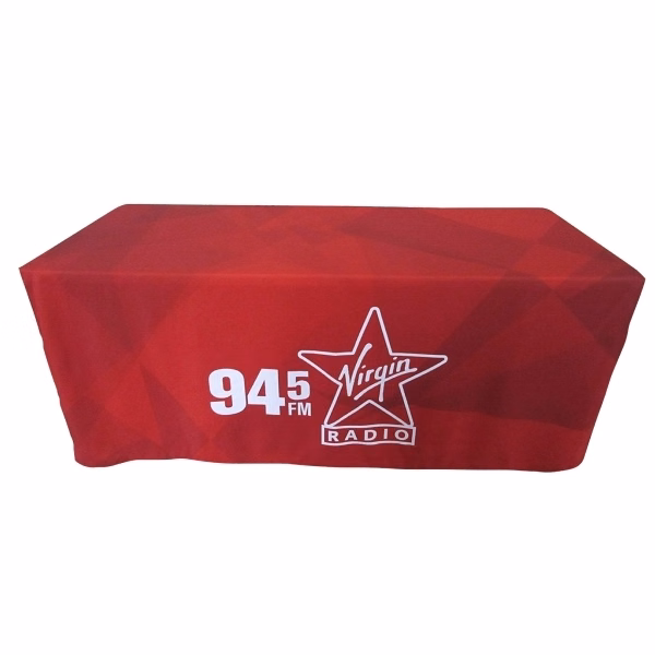 Fitted Table Cover Tablecloth for 6' table, full color print