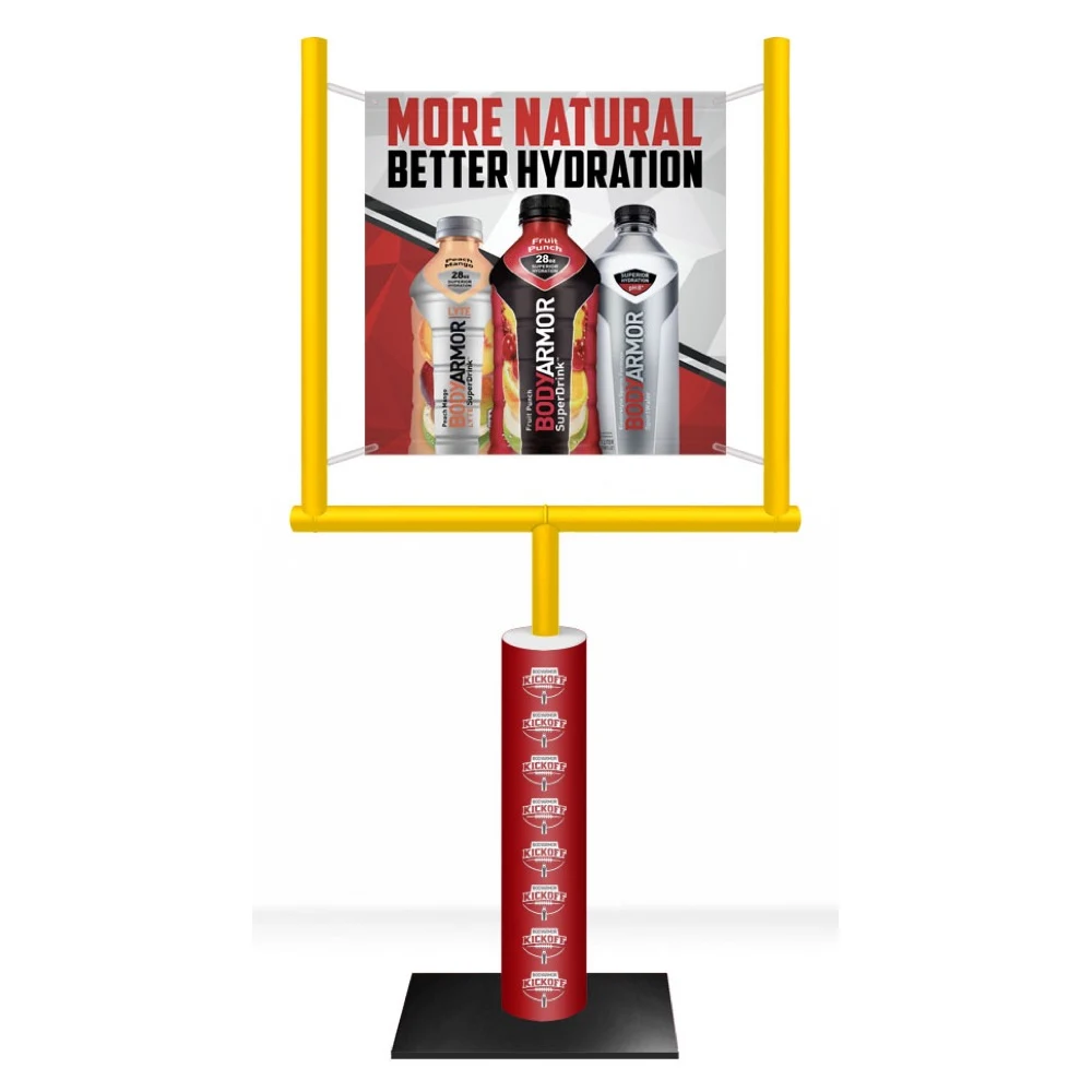 Goal Post Football Display Mini (50" x 22") With Hanging Sign 1