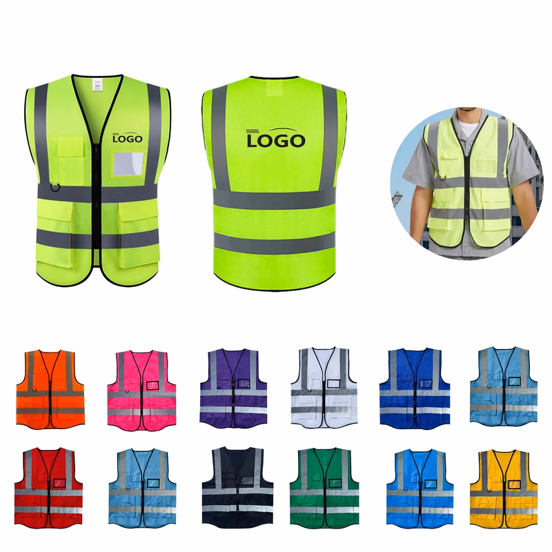 MOQ50 Multi Pocket Reflective Safety Vest