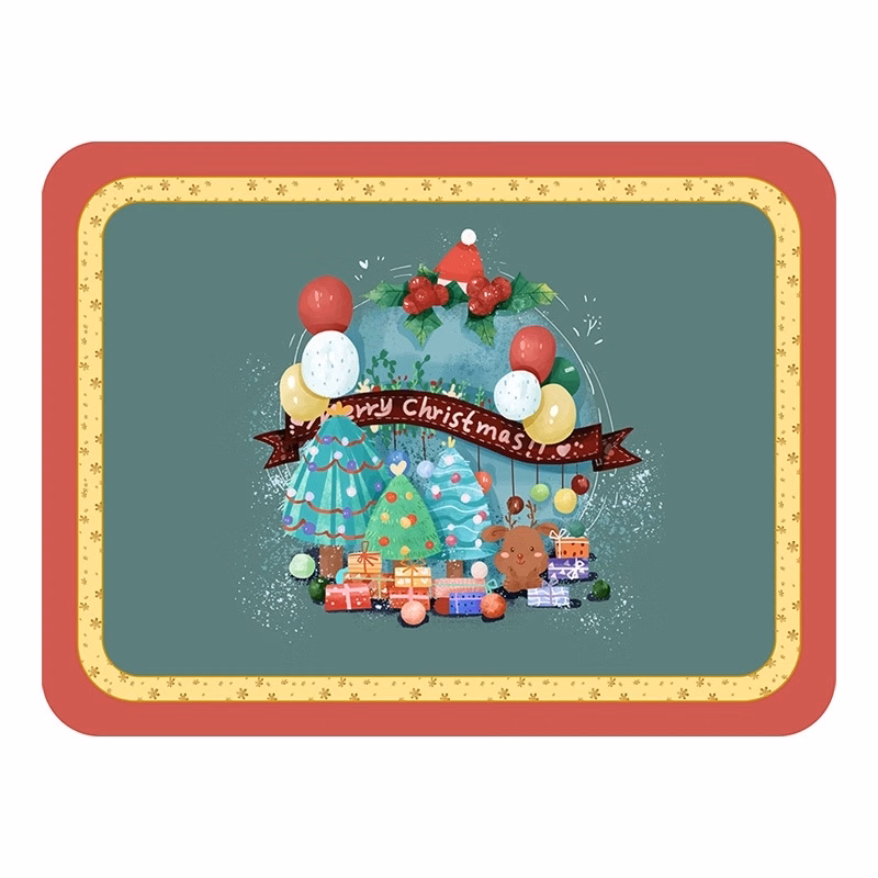 Christmas American Retro Leather Placemat