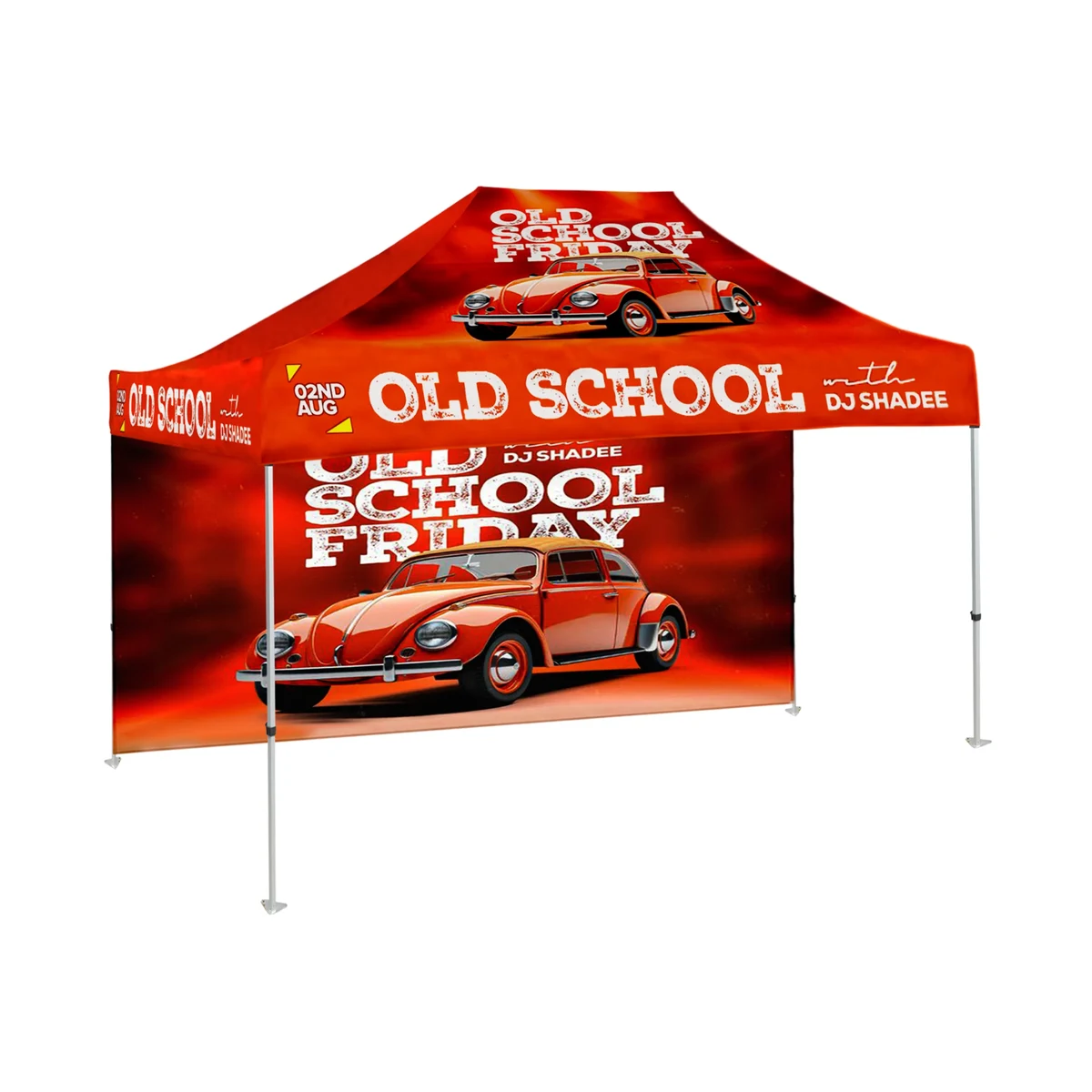 10'x15' Tent Canopy w frame, 1 long full wall 1