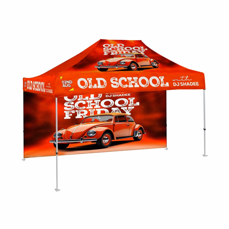10'x15' Tent Canopy w frame, 1 long full wall