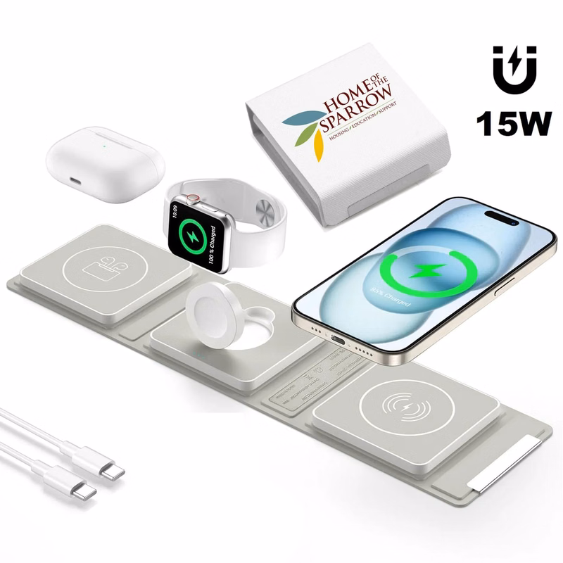 Foldable Magnetic 3-in-1 Wireless Charger