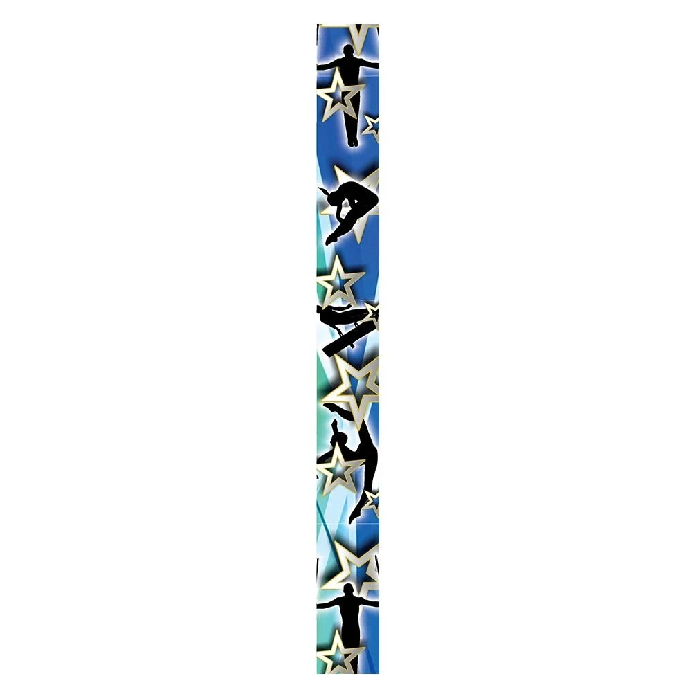 7/8" Stock GYMNASTICS Poly-Satin Sublimated Neck Ribbon 1