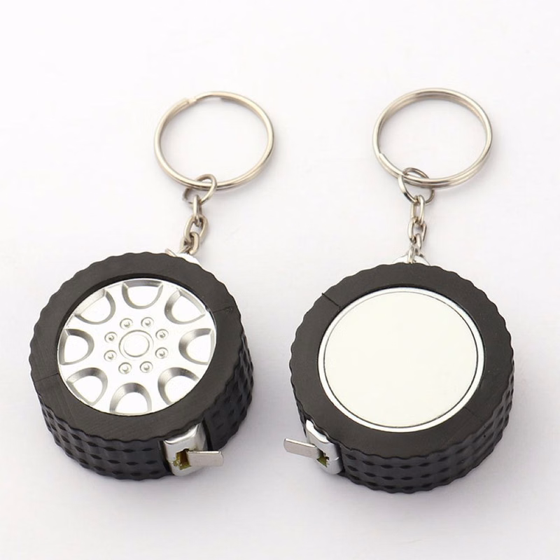Steel tape measure keychain