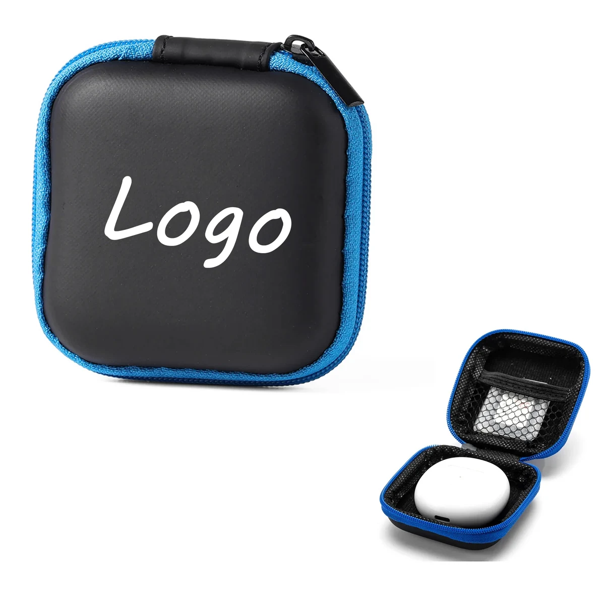 Square Earphone Case Portable EVA Carrying Case 1