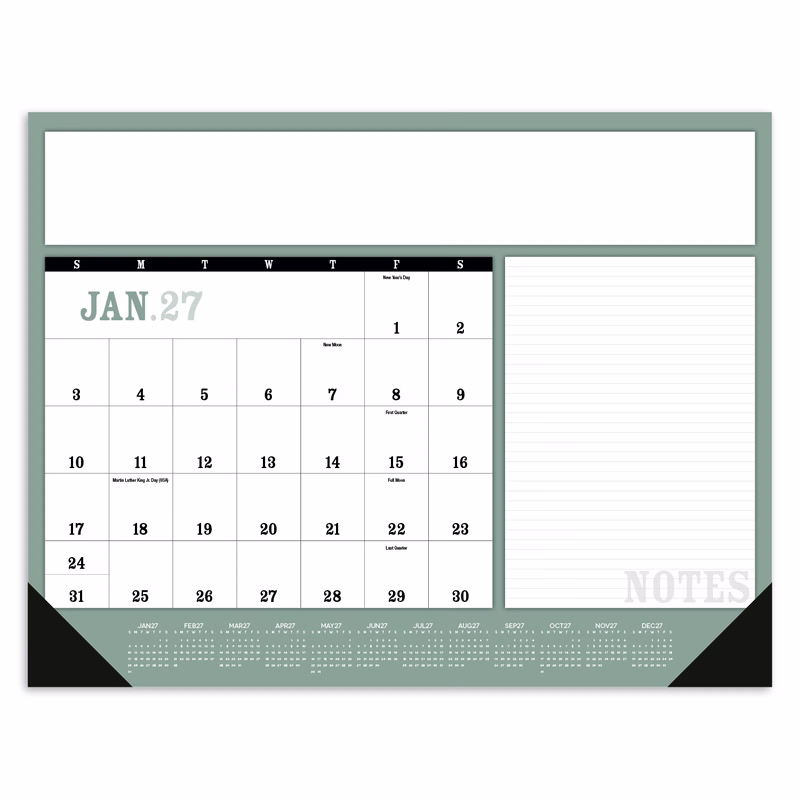 Triumph® Calendars Notes Desk Pad with Vinyl Corners