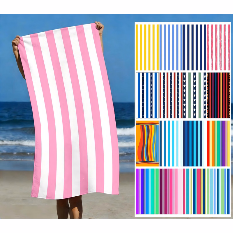 200GSM 60"x 30" Full-color Polyester Beach Towel/Blanket