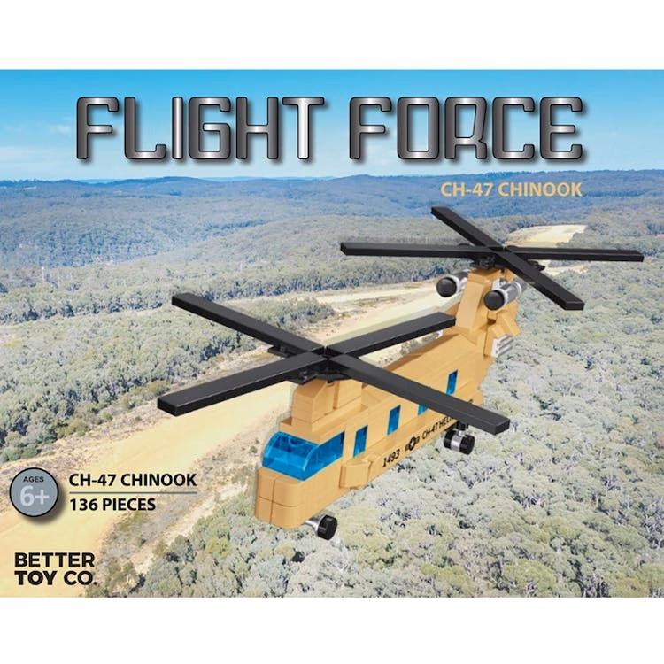 CH-47 Chinook Building Brick Kits - 136 Pieces Plastic