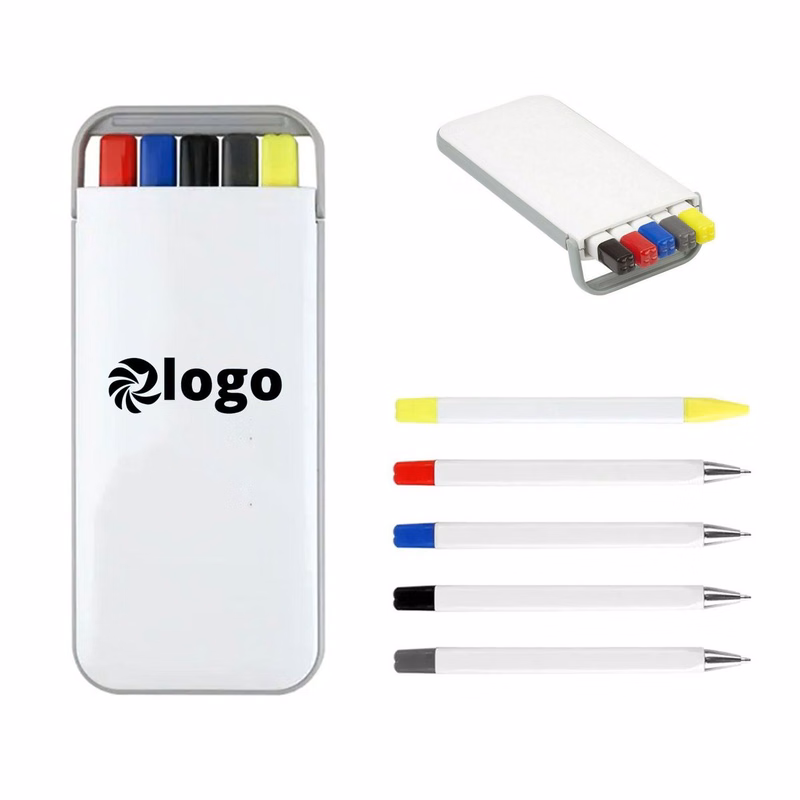 5-in-1 Writing Set Fluorescent Ballpoint Pen