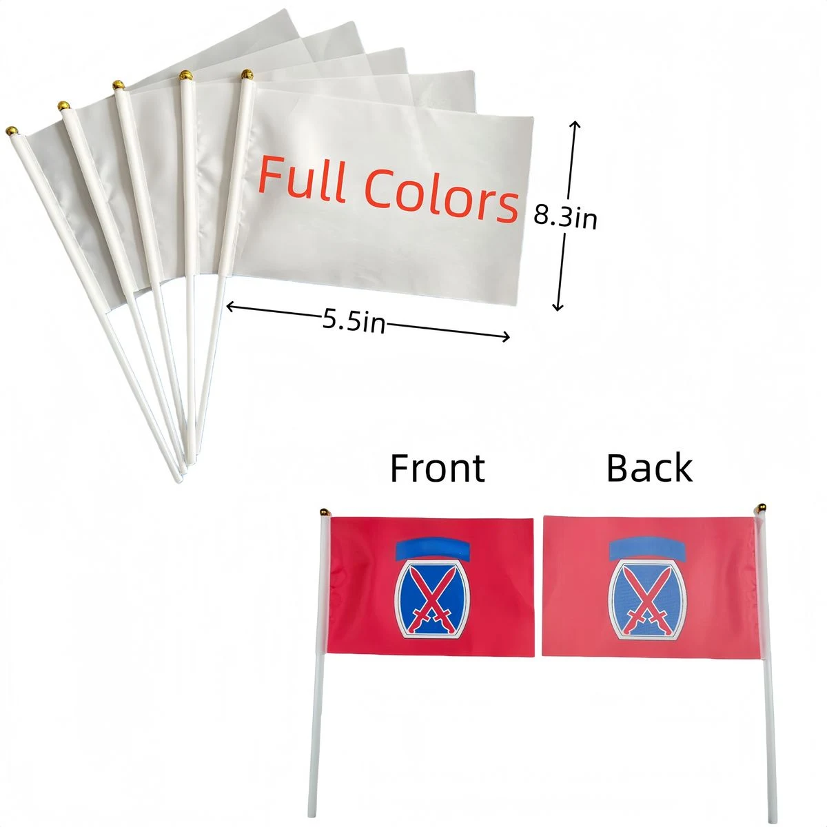 Full Color Customded Stick Flag 1