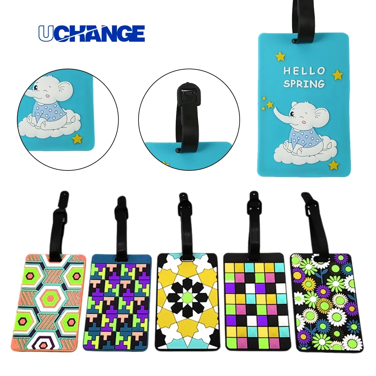 Silicone Luggage Tag With ID Card Window 1