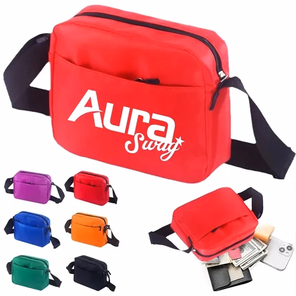 Custom 15-Liter Lightweight Waist Pack with Zippered Pocket — Travel Accessory