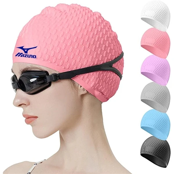 Silicone Swim Cap Ideal for Curly Short Medium Long Hair 1