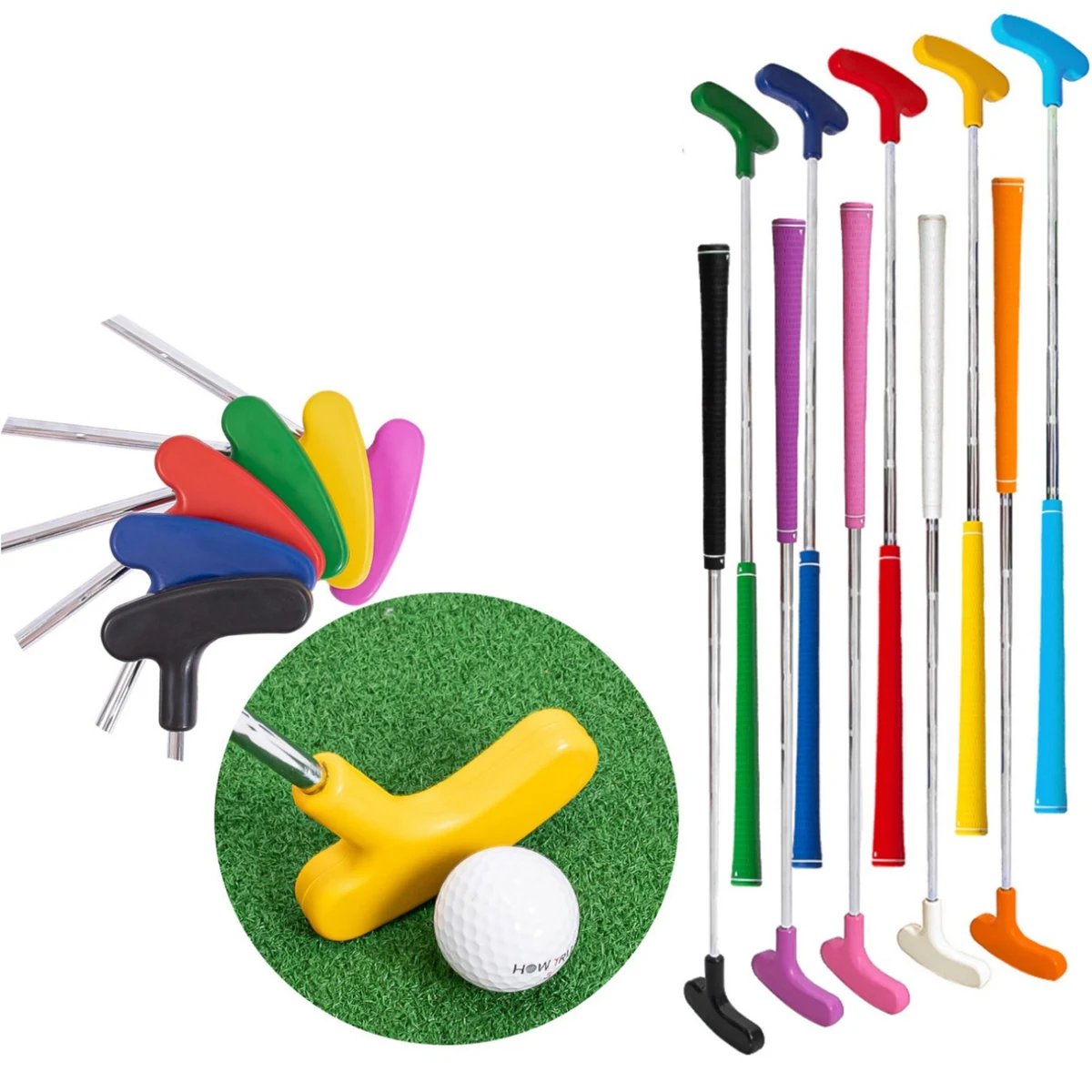 Practice Range Golf Putter Dual-Sided Training Aid 1