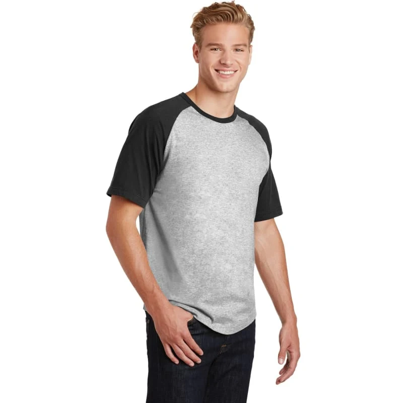 Sport-Tek Short Sleeve Colorblock Raglan Jersey. 1