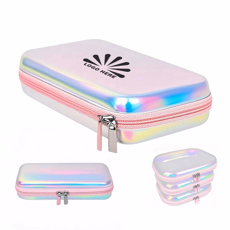 Iridescent Transparent Cosmetic Bag Desk Pen Storage
