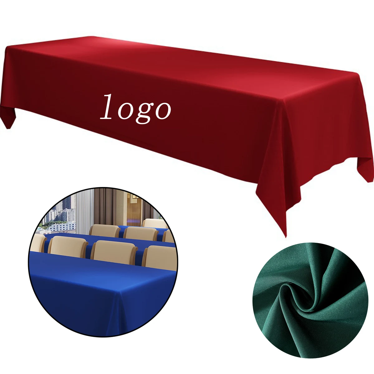 6Ft Customized Tablecloths For Exhibition Advertisements 1
