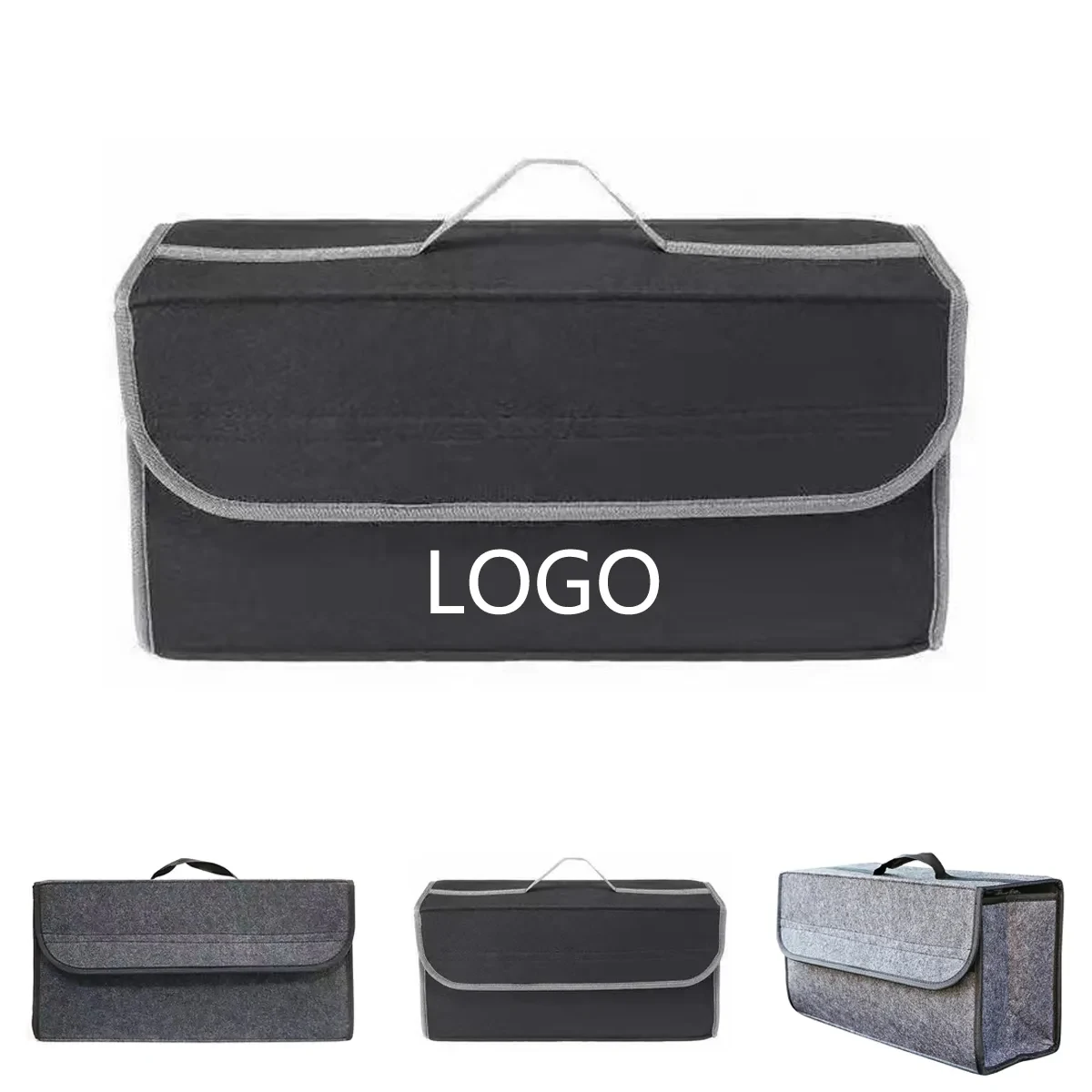 Collapsible Organizer Storage Bag Box For Car Trunk, custom duffel bag with logo imprint 1