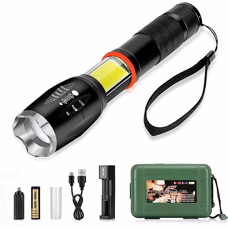 LED Tactical COB Flashlight