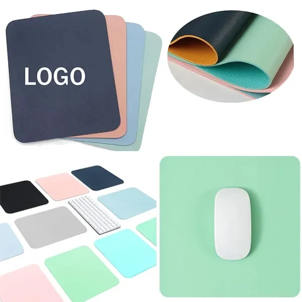 Pure Color Office Leather Non-slip Mouse Pad 1