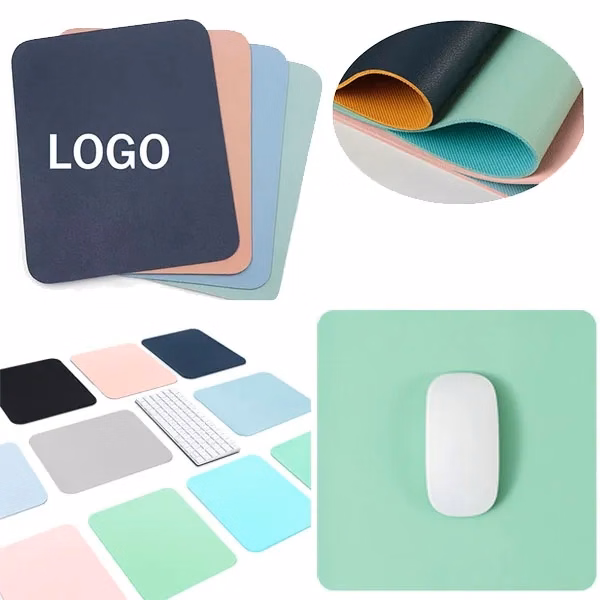 Pure Color Office Leather Non-slip Mouse Pad