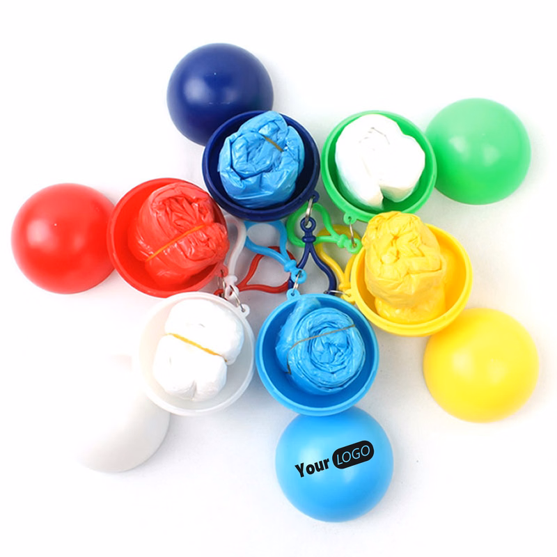 Polyethylene Portable Raincoat Ball With Custom Logo For Rainy Day Essentials
