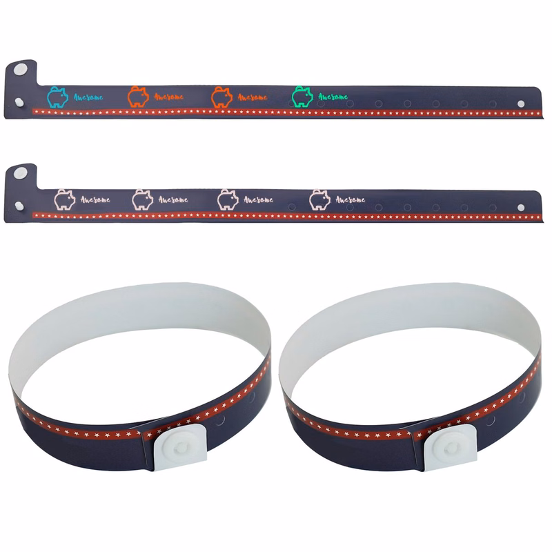 Customizable L-Shaped Wristband ?C PVC Adjustable Bracelet