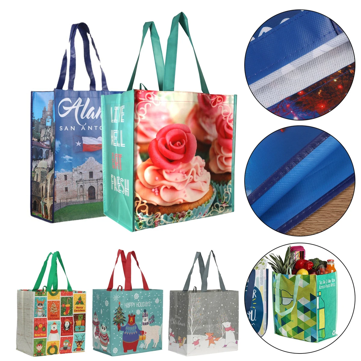 Custom Full Color Non-Woven Laminated Shopping Tote Bag 1