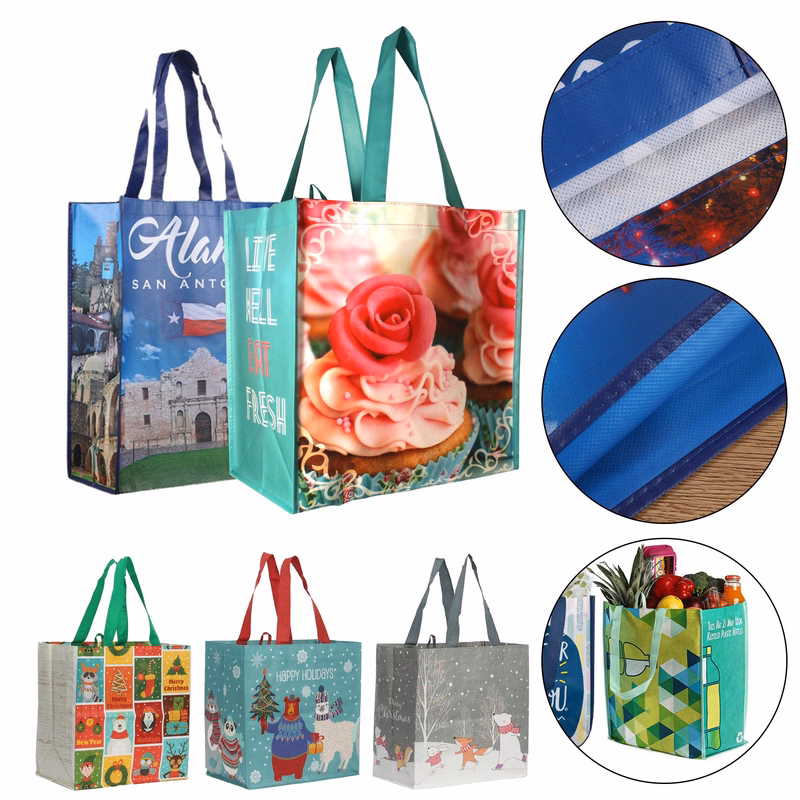 Custom Full Color Non-Woven Laminated Shopping Tote Bag