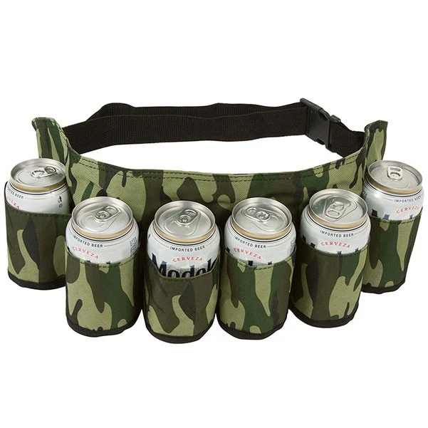 6 Cans Camouflage Redneck Beer Soda Holster Belt 1