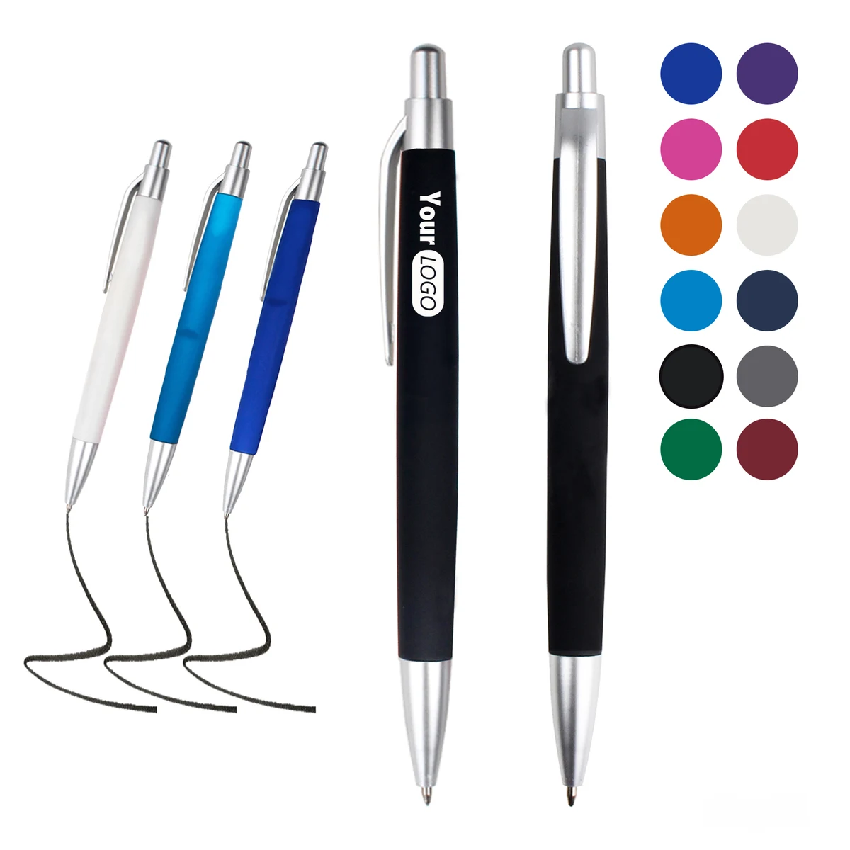 Press Ballpoint Pen With Grip 1