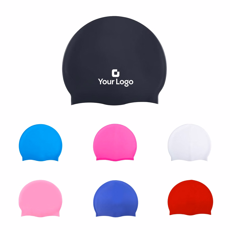 Unisex Adult Silicone Swim Cap High Elasticity Solid Color