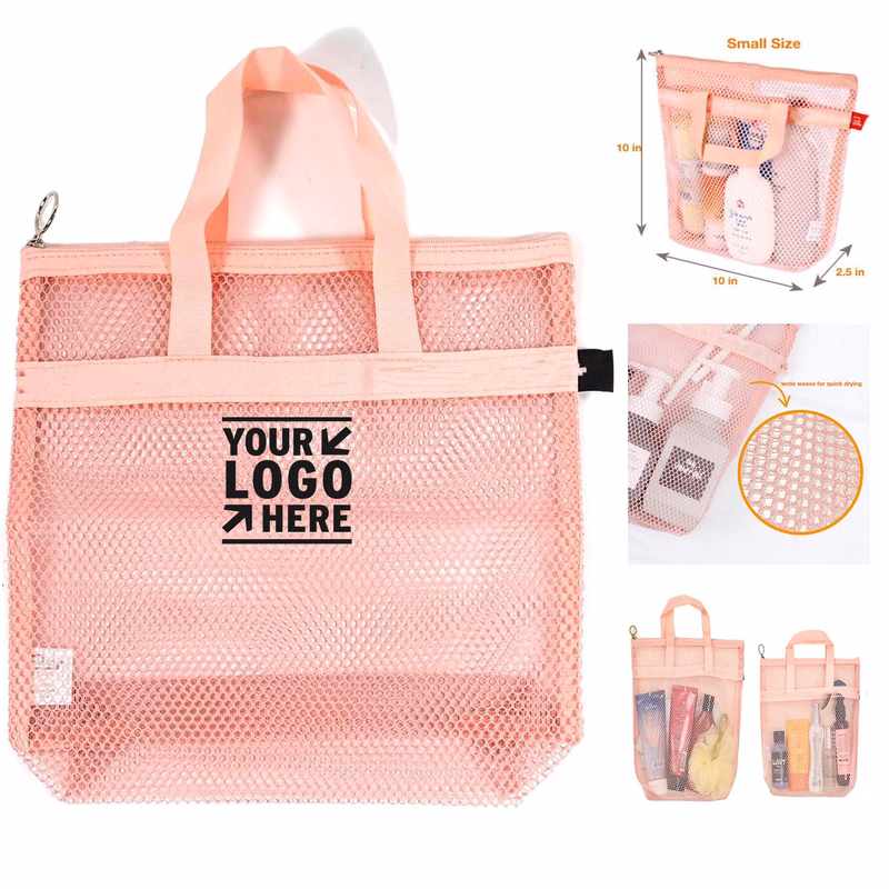 10"x10"x 2.5" Gym Swim Mesh Travel Shower Caddy Tote Bag